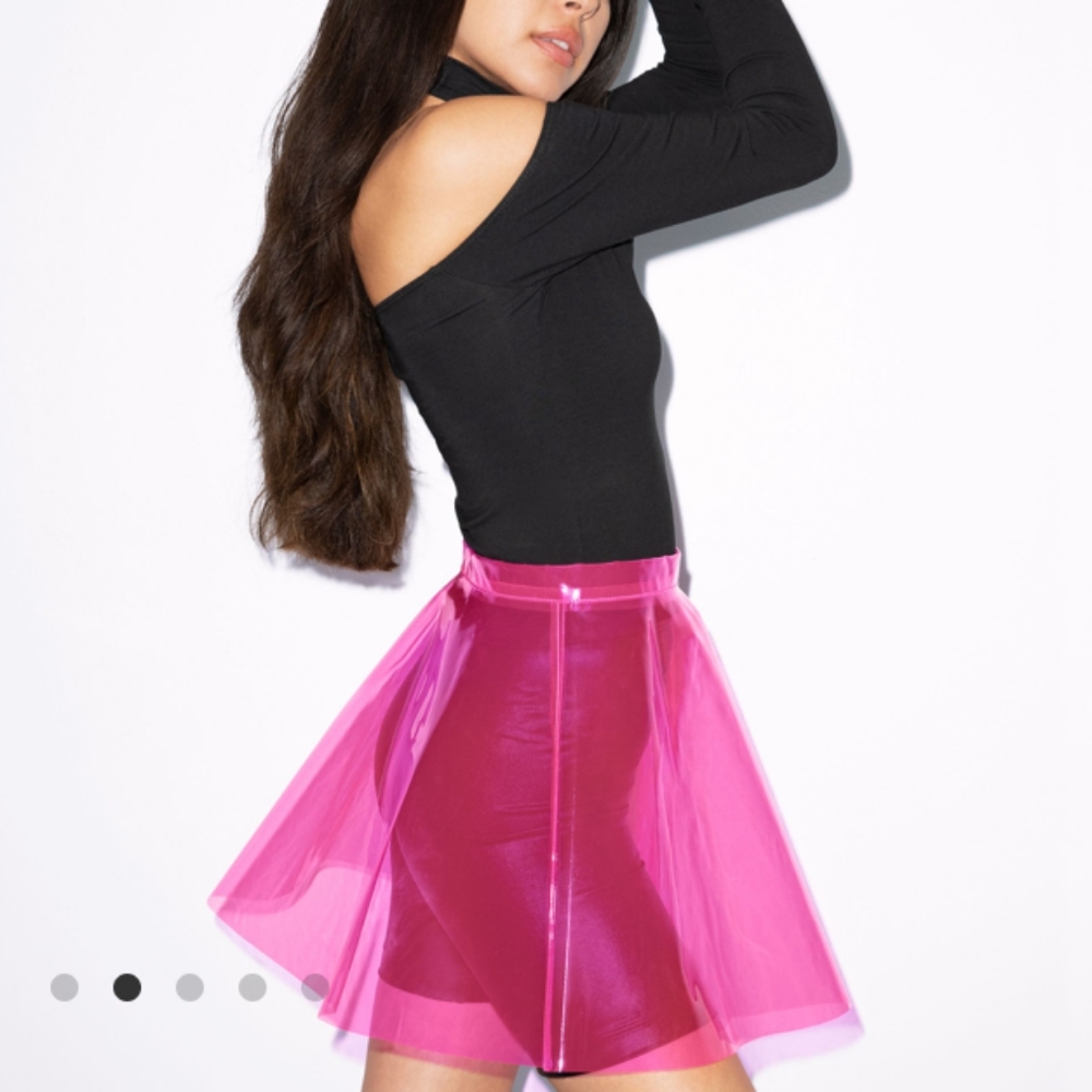 Vintage American Apparel pink pvc skirt